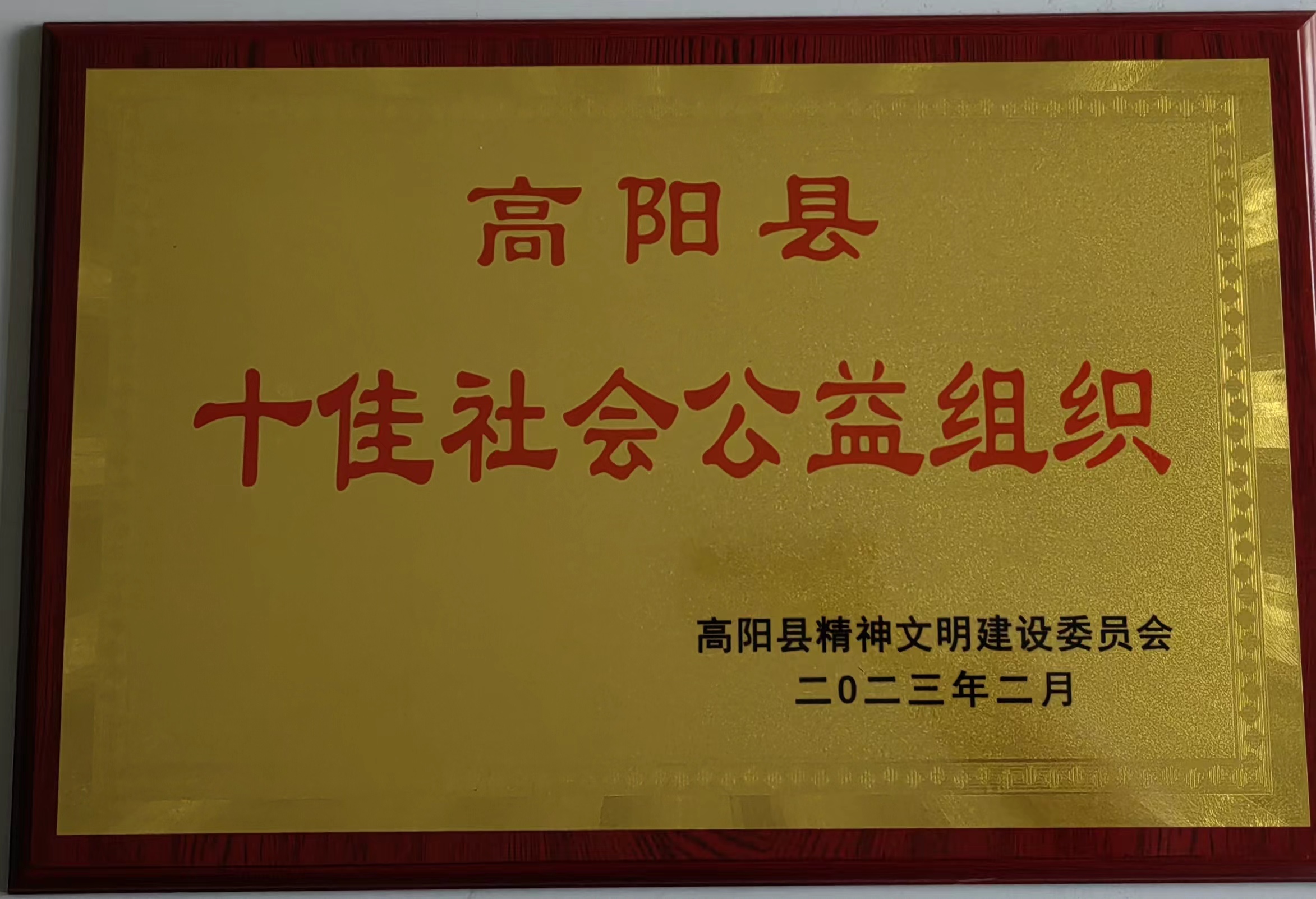 喜報(bào)！高陽縣瑞春紡織榮獲“十佳社會(huì)公益組織”稱號(hào)